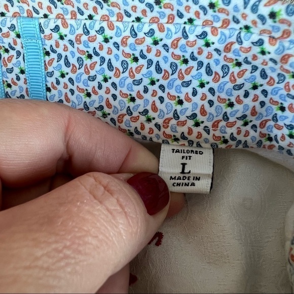 Robert Graham Modern American Micro Paisley Button Down Shirt Large Tailored Fit - Picture 12 of 14